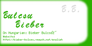bulcsu bieber business card